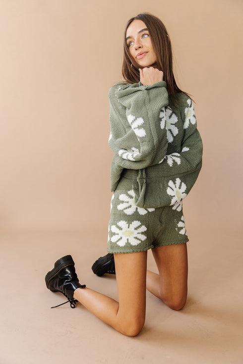 Crazy Daisy Knit Set// Green *RESTOCKED*